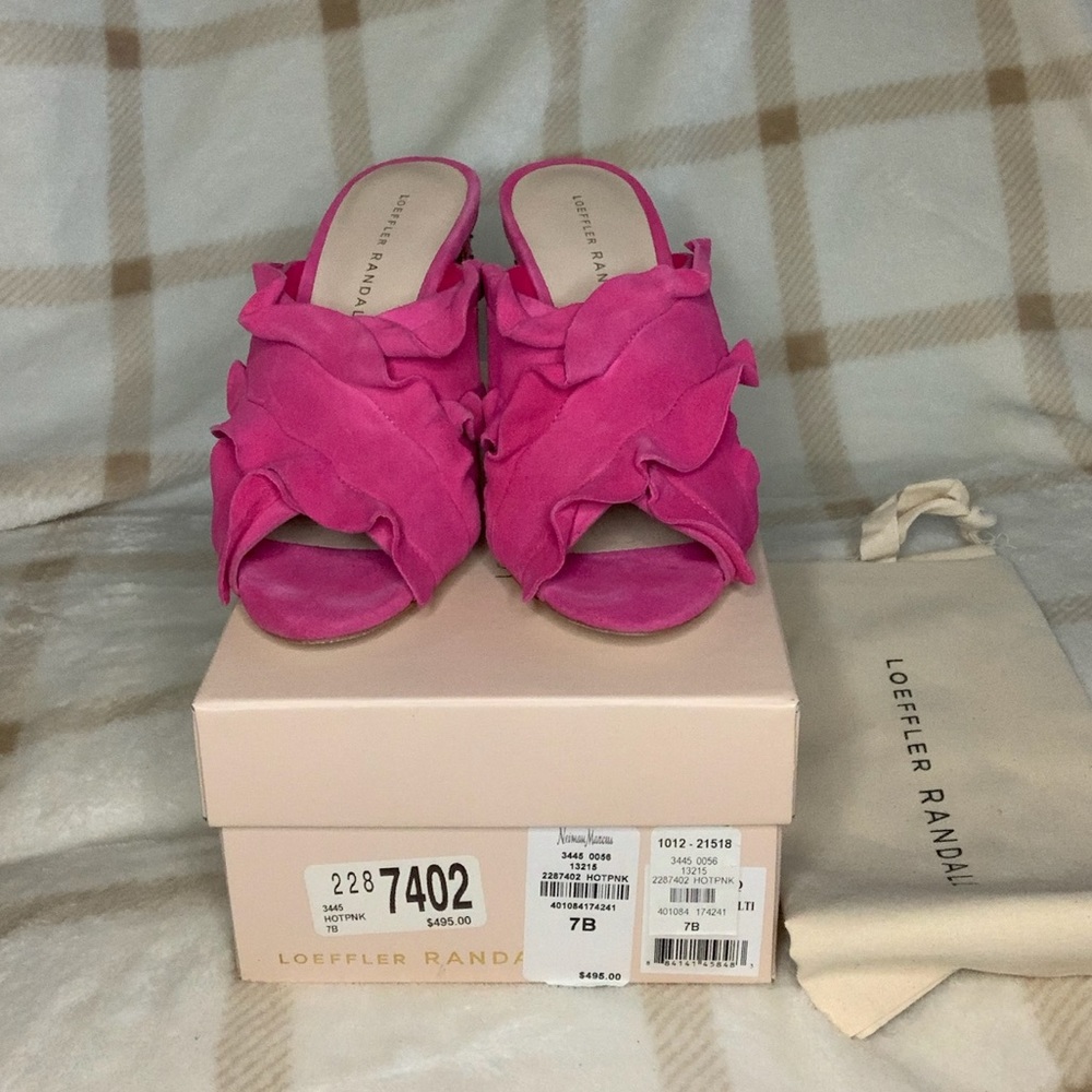 Loeffler Randall Exclusive Kaya Embellished Slide Sandal - Hot Pink